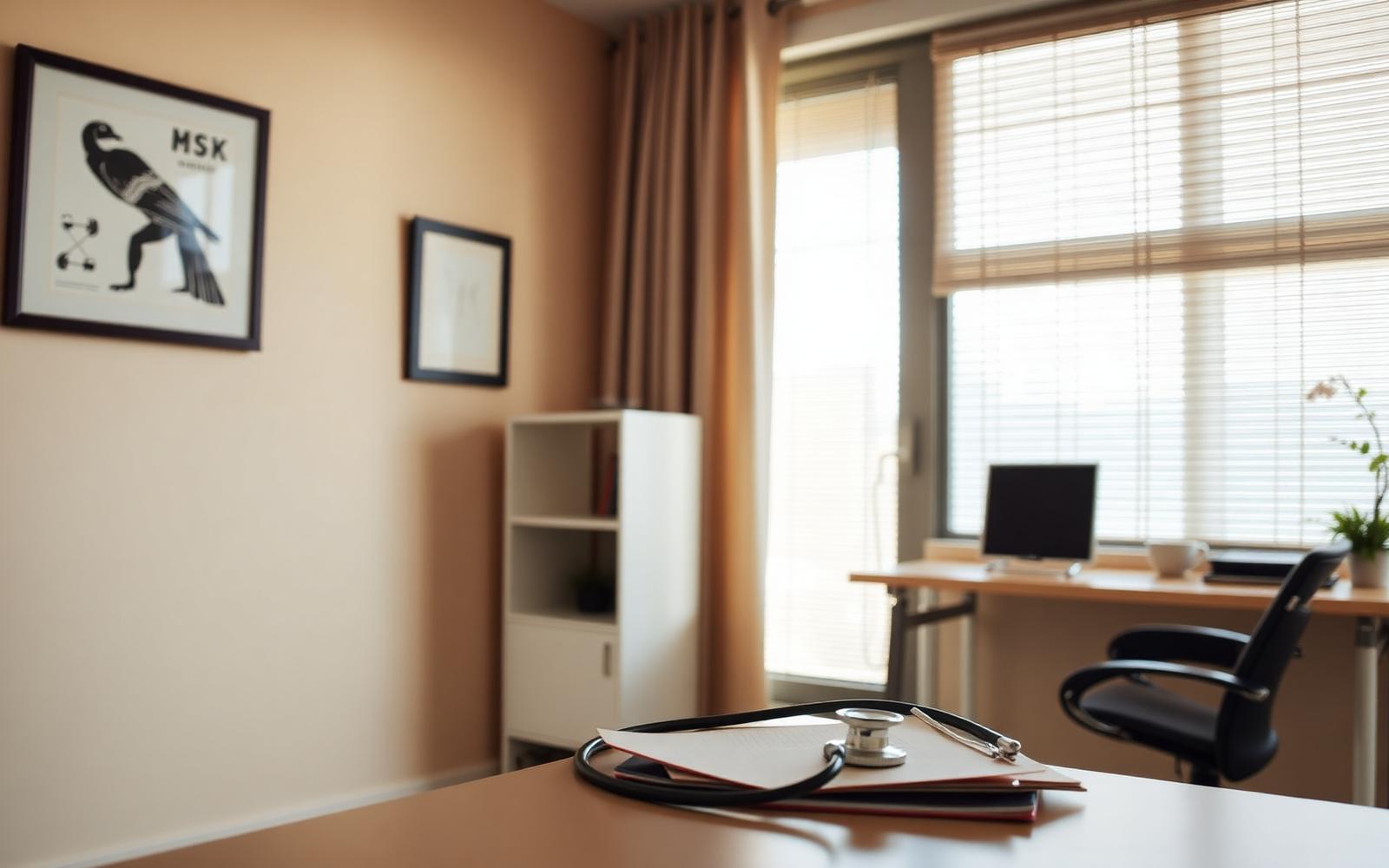 A family medicine consultation room prepared for patients